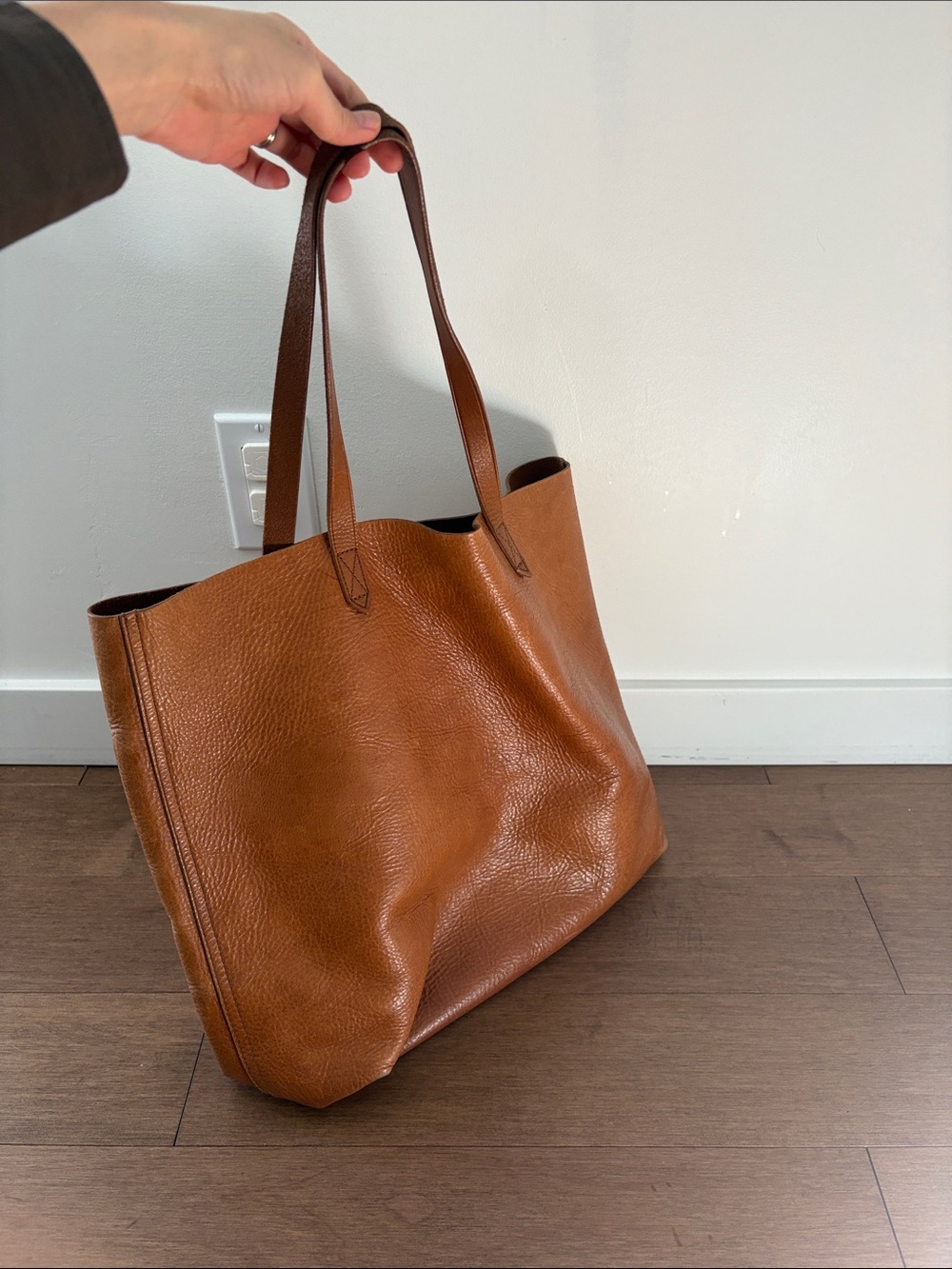 Madewell brown leather tote